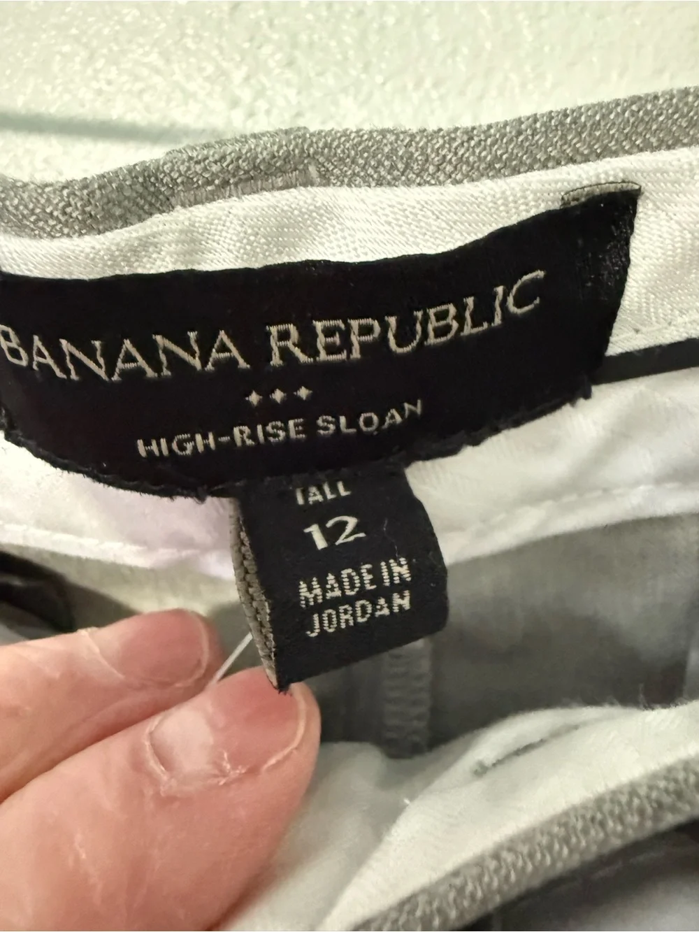 Banana Republic High Rise  Sloan Gray Dress Pants 12  Tall new with tag